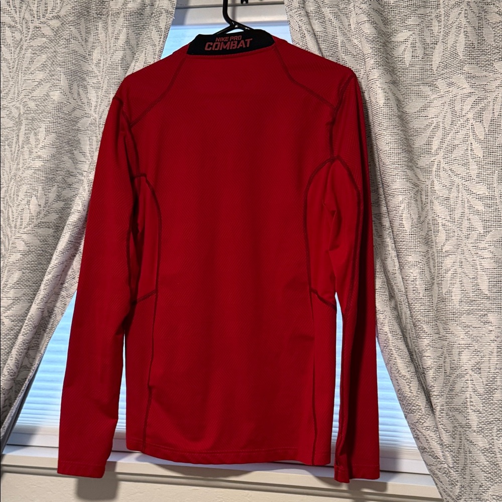 Nike Pro Combat Hyperwarm Red Top - image 3